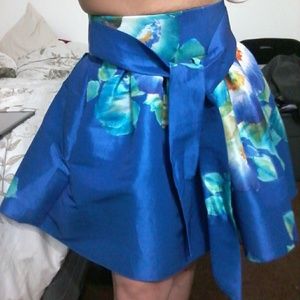 Blue floral skirt